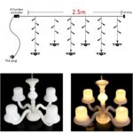 ⁦ثريا معلقة بإضاءات ملونة⁩ - الصورة ⁦5⁩
